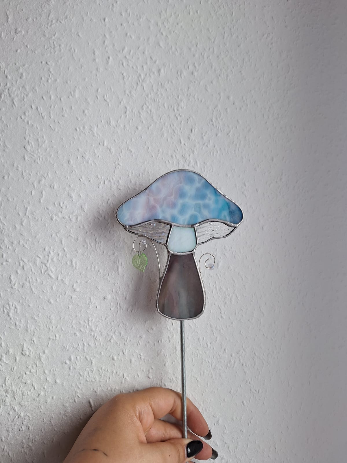 Pilz Pflanzenstecker Blau marmoriert