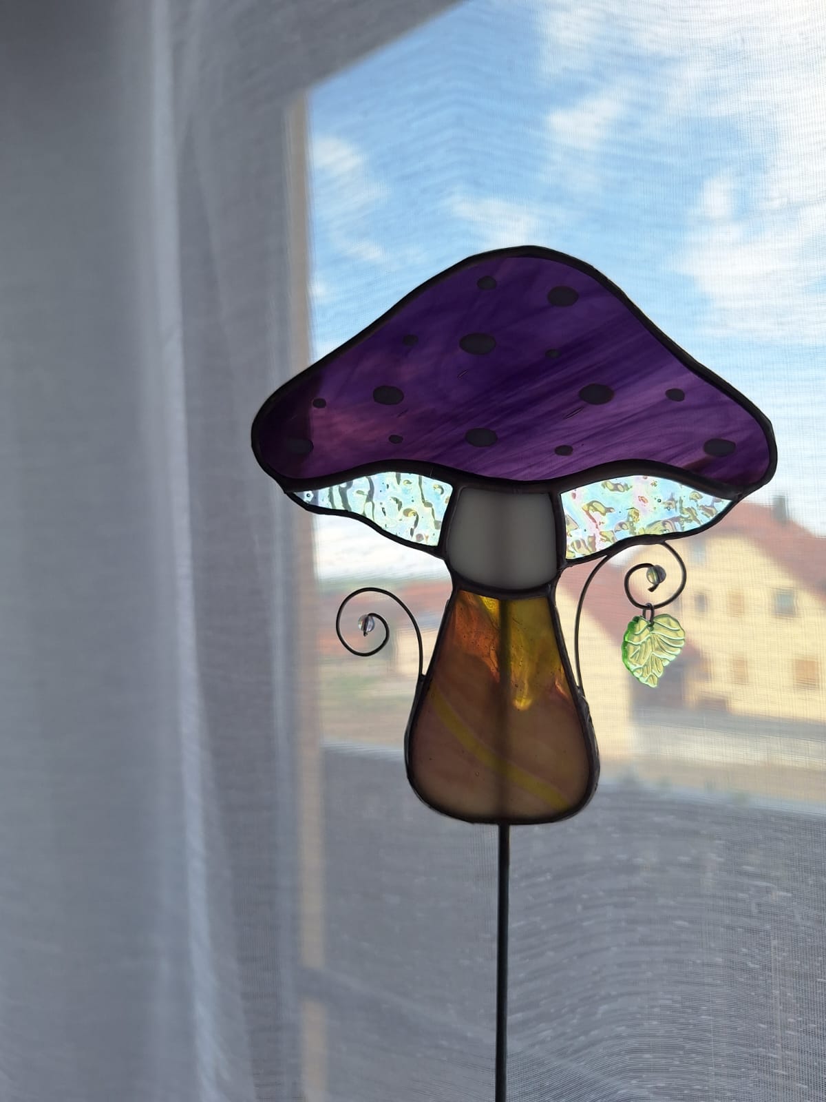 Pilz Pflanzenstecker Lila