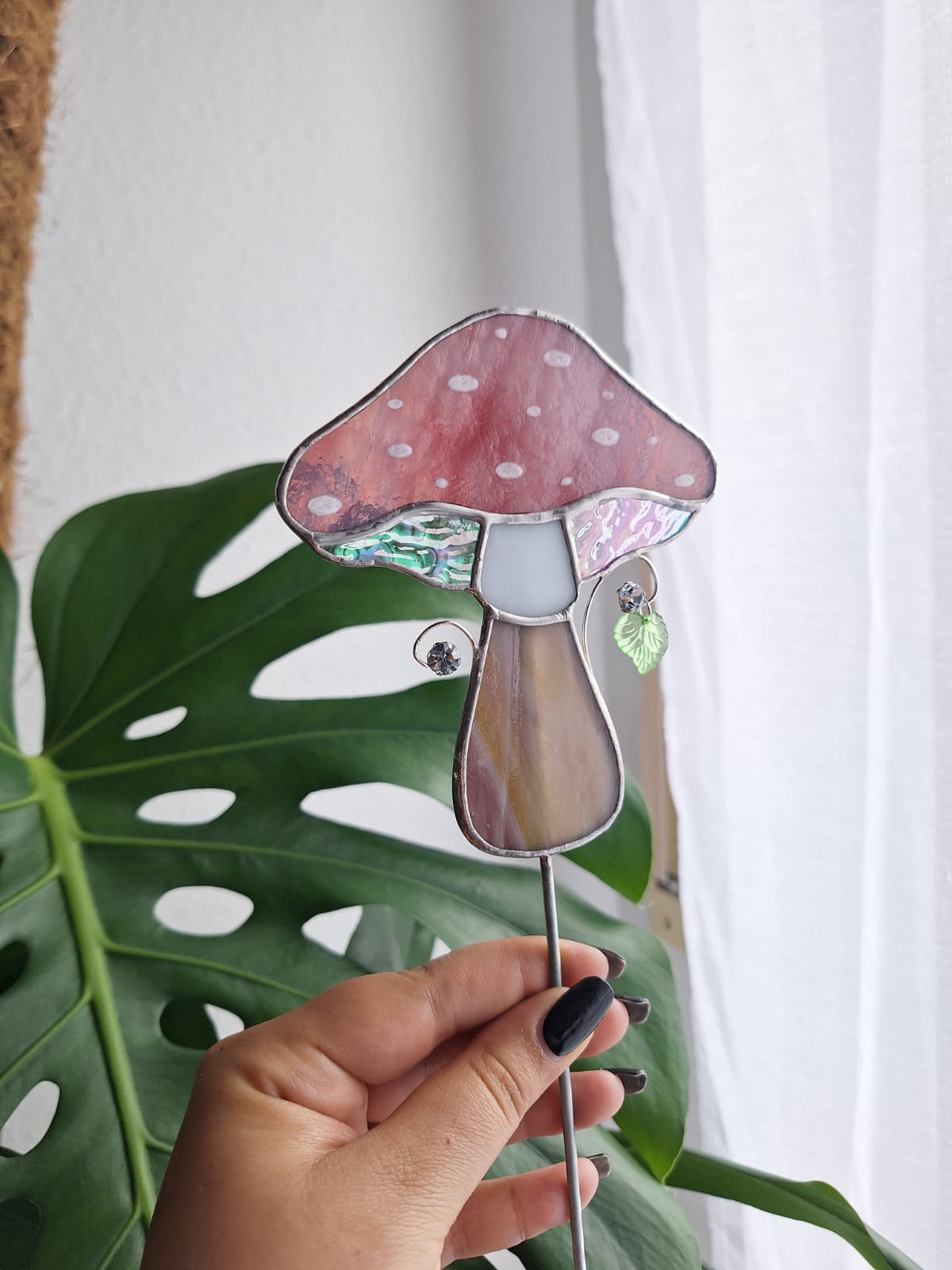 Pilz Pflanzenstecker Rosa