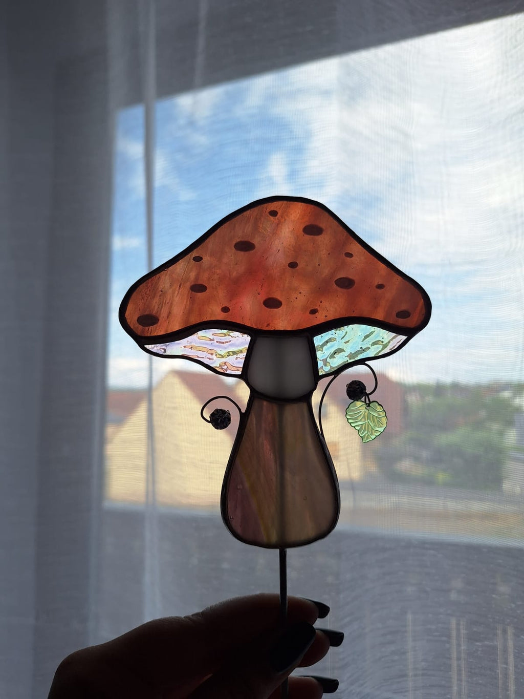 Pilz Pflanzenstecker Rosa