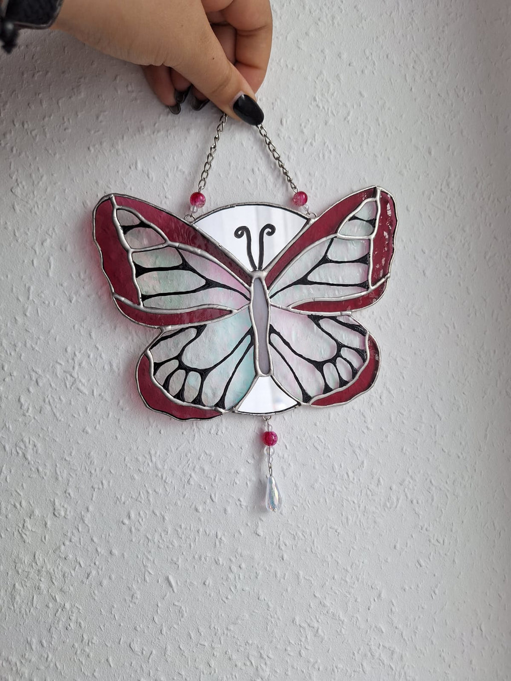 Schmetterling Pink irisierend