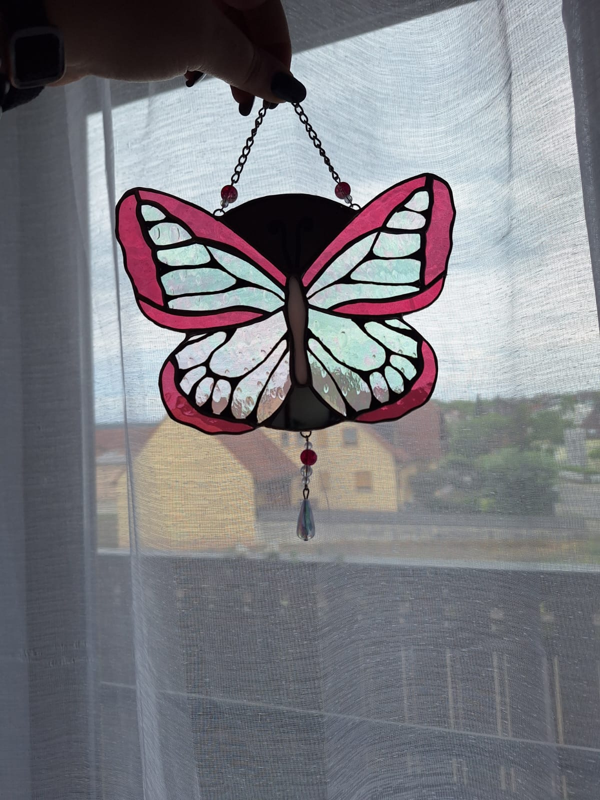 Schmetterling Pink irisierend