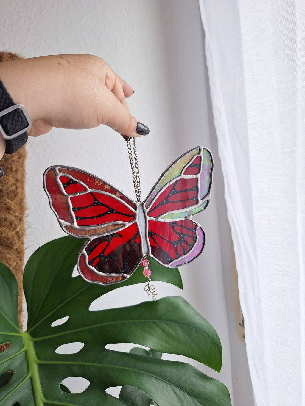 Schmetterling Rot irisierend