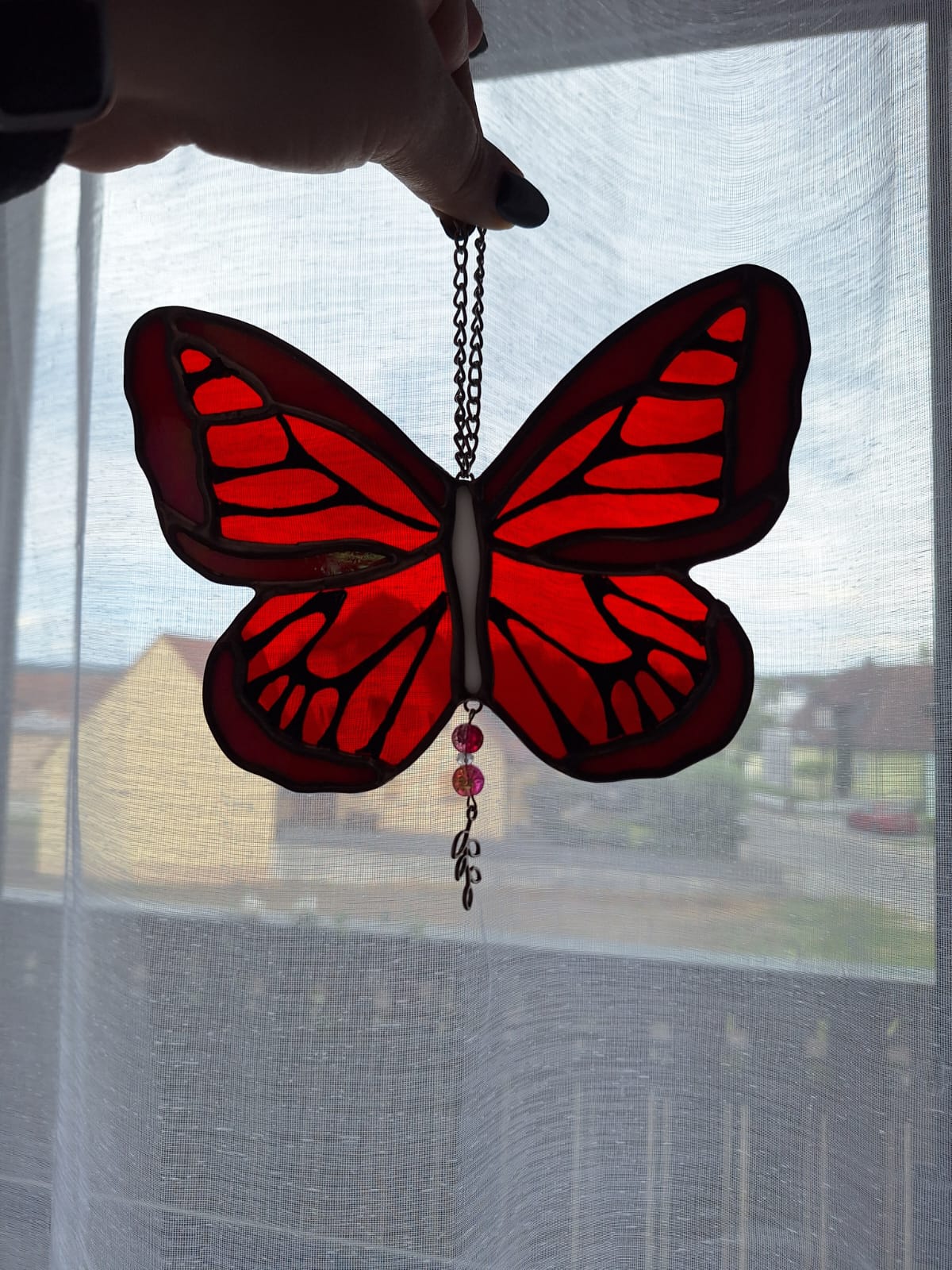 Schmetterling Rot irisierend